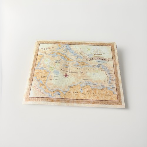 Vintage landkarte caribbean - vintage, „caribbean