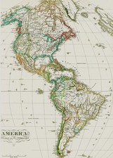 Alte LANDKARTE Nord und Süd