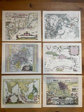 Vintage DDR Weltkarten Set  (6