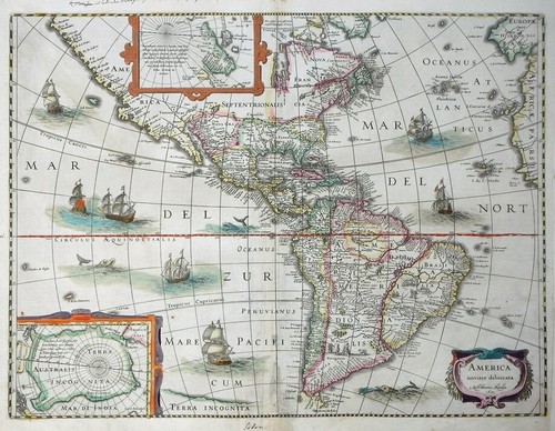 Amerika karte hondius - hondius, america