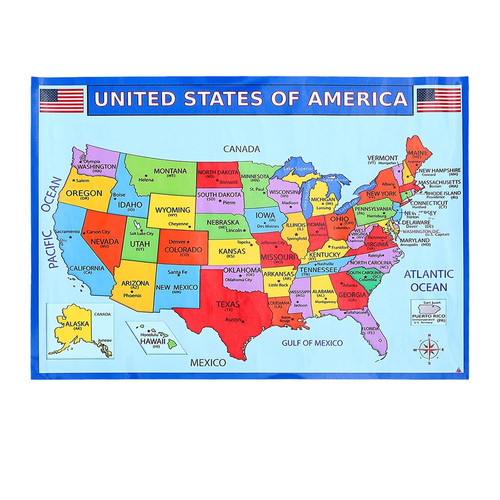 Amerika kartenposter 50x35cm - amerika,