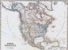 Alte LANDKARTE Nord-AMERIKA